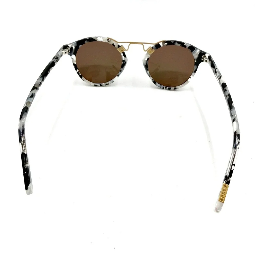 Krewe St Louis Sunglasses Mirrored Oyster Tortoise Gold Bridge